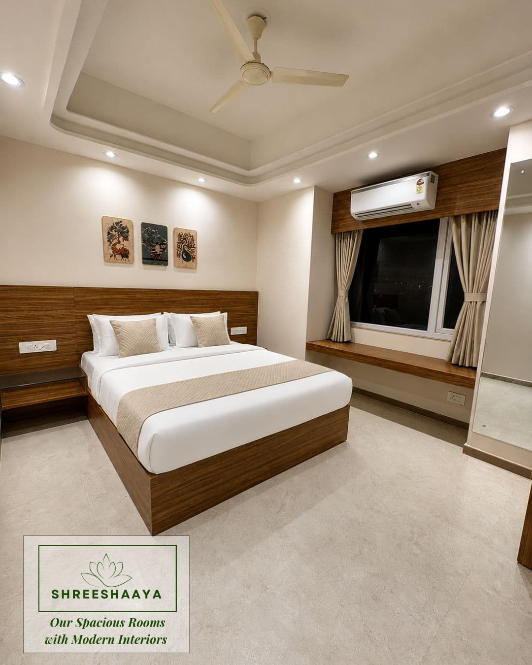 Spacious room with modern interiors